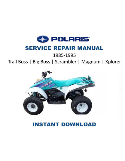 Polaris ATV Trail Boss Big Boss Service Manual | 1985-1995 - Service Manual PDF Instant Download