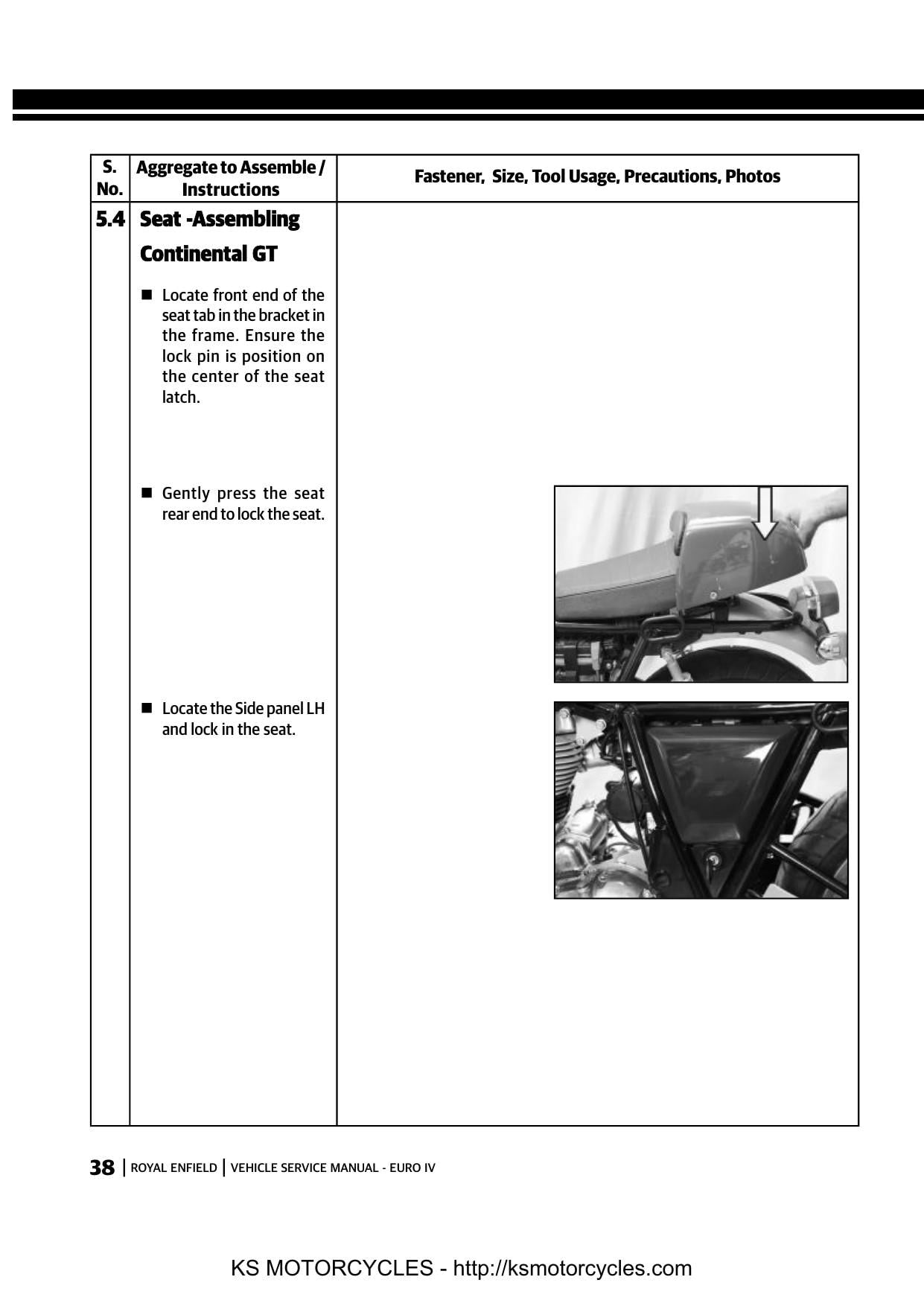 Royal Enfield Bullet Continental GT Motorcycle Service Manual | 2017-2021 - sample page 8