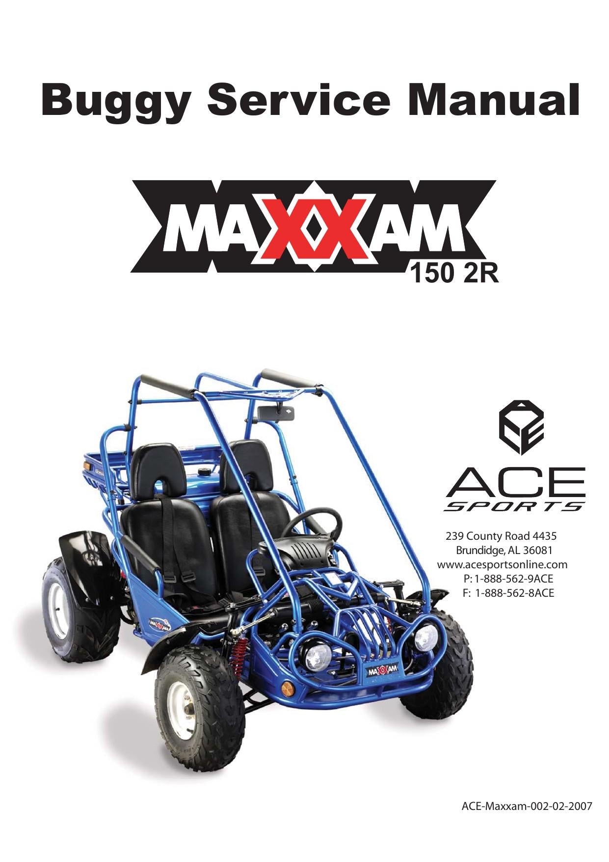 Maxxam 150 2R Buggy UTV Service Manual | 2007-2011 - sample page 2