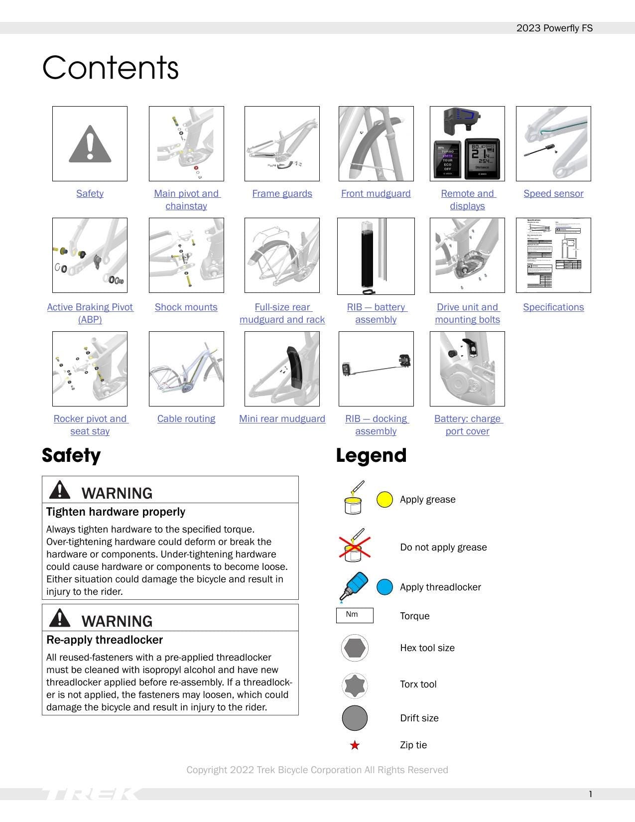 Trek Powerfly FS Motorcycle Service Manual | 2023-2027 - sample page 3