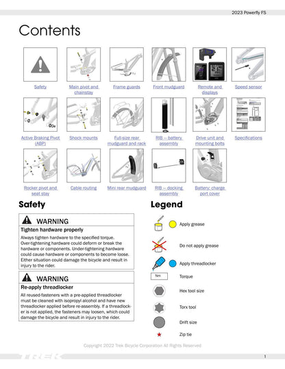 Trek Powerfly FS Motorcycle Service Manual | 2023-2027 - sample page 3