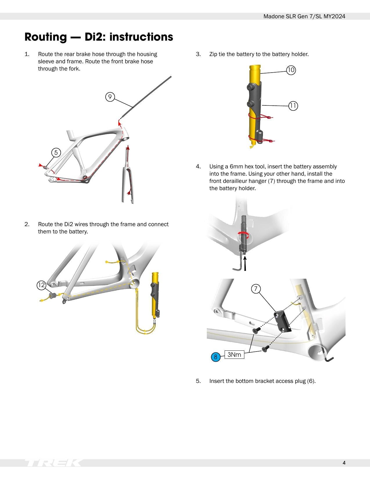 Trek Madone SLR Gen 7 SL Motorcycle Service Manual | 2024-2028 - sample page 6