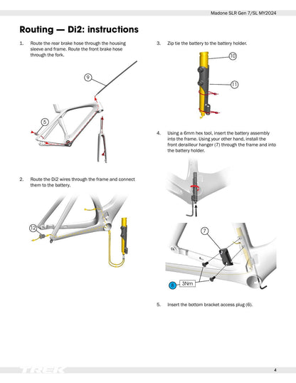Trek Madone SLR Gen 7 SL Motorcycle Service Manual | 2024-2028 - sample page 6