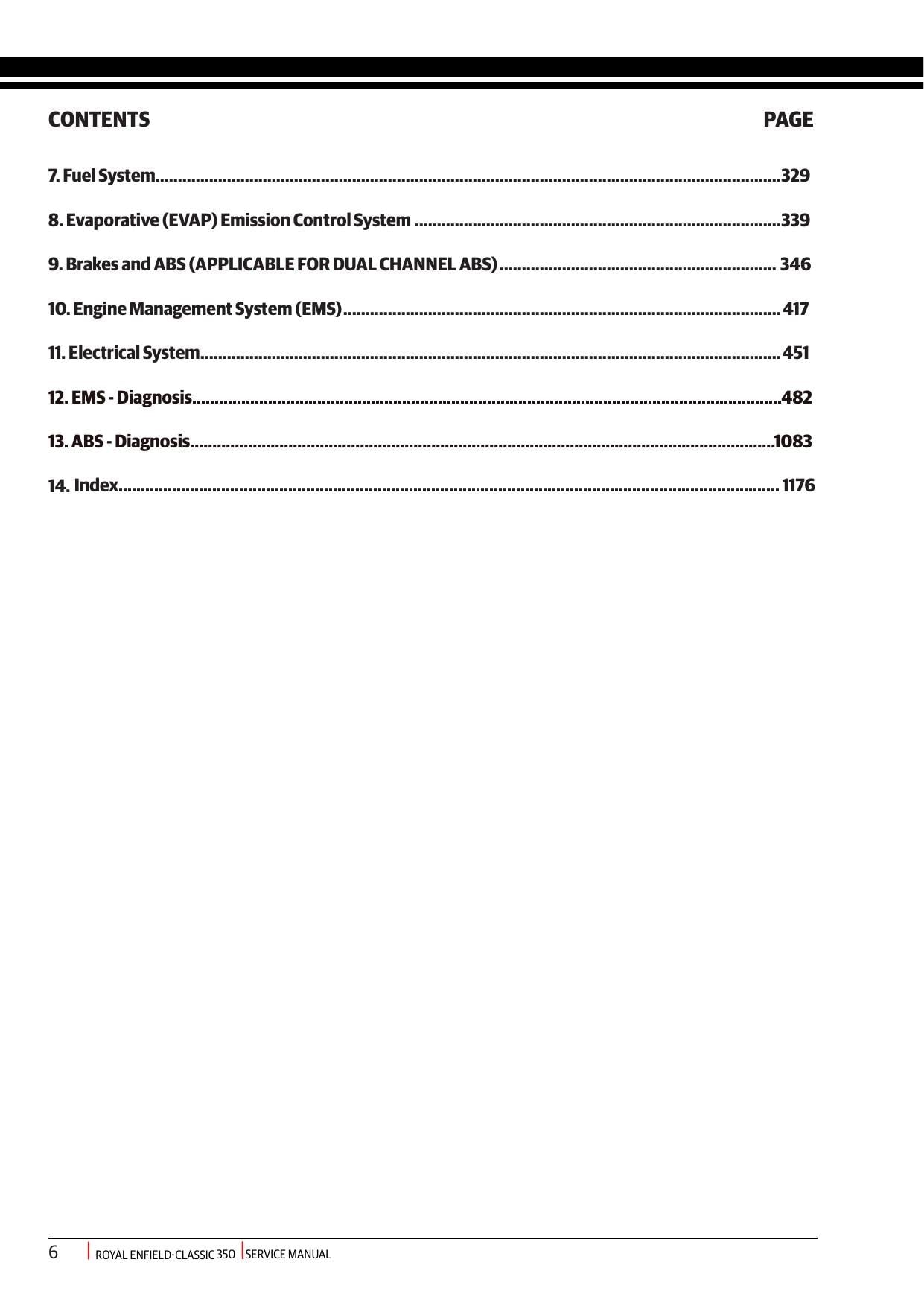 Royal Enfield Classic 350 Motorcycle Service Manual | 2021-2025 - sample page 10