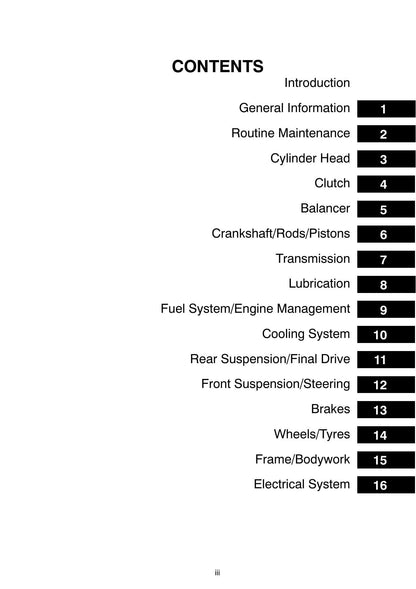 Triumph Tiger 955 Motorcycle Service Manual | 2005-2009 - sample page 3