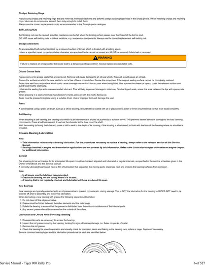Triumph Tiger 900 Rally Pro Motorcycle Service Manual | 2020-2024 - sample page 7