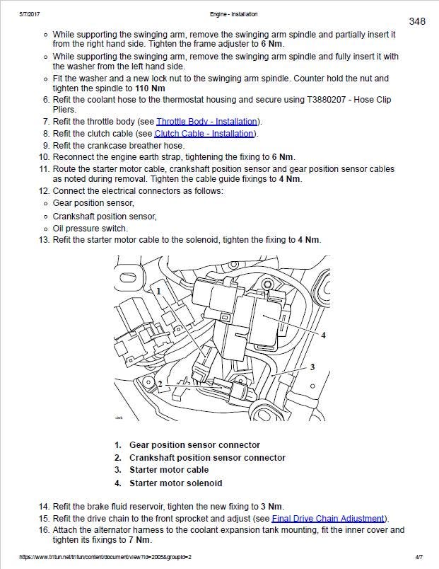 Triumph Thruxton R Motorcycle Service Manual | 2016-2020 - sample page 3