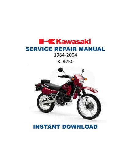 Kawasaki KLR250 Motorcycle Service Manual | 1984-2004 - Service Manual PDF Instant Download