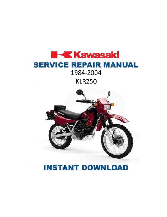 Kawasaki KLR250 Motorcycle Service Manual | 1984-2004 - Service Manual PDF Instant Download
