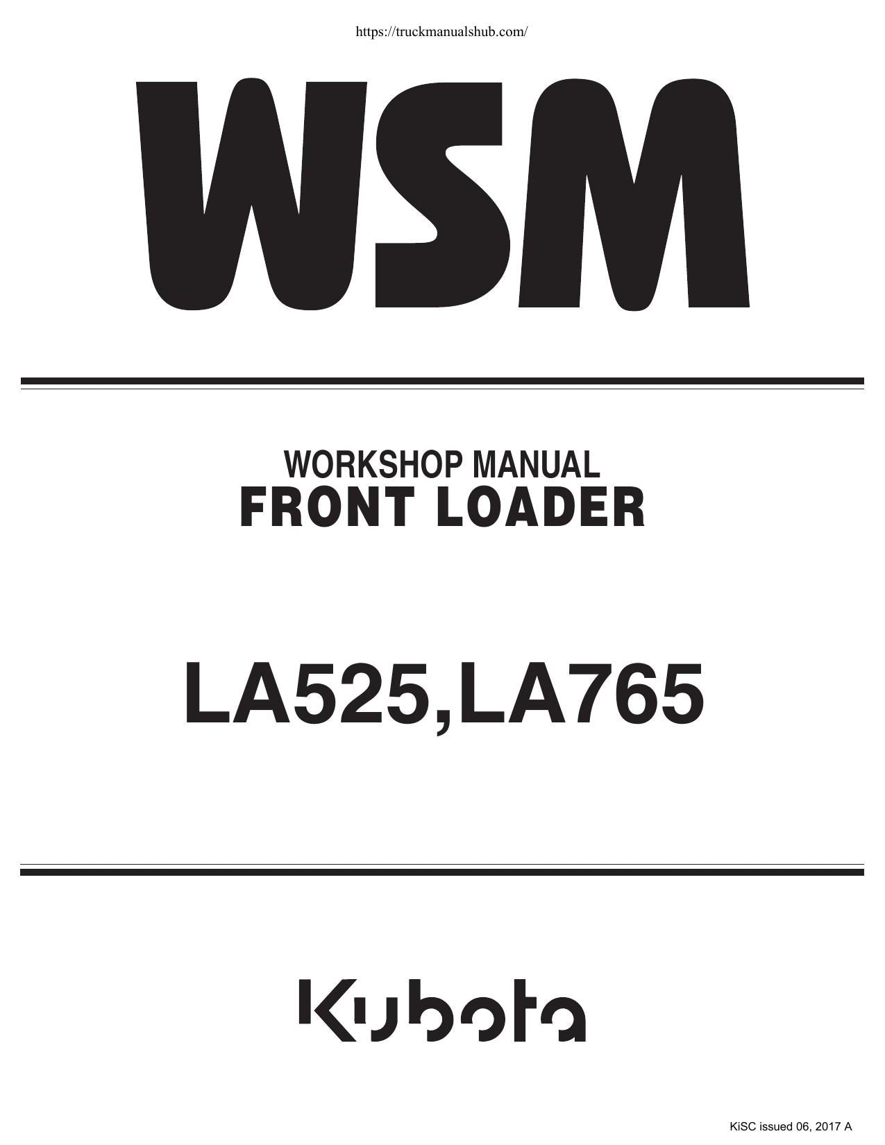 Kubota LA525 LA765 Front Loader Service Manual | 2014-2018 - sample page 2