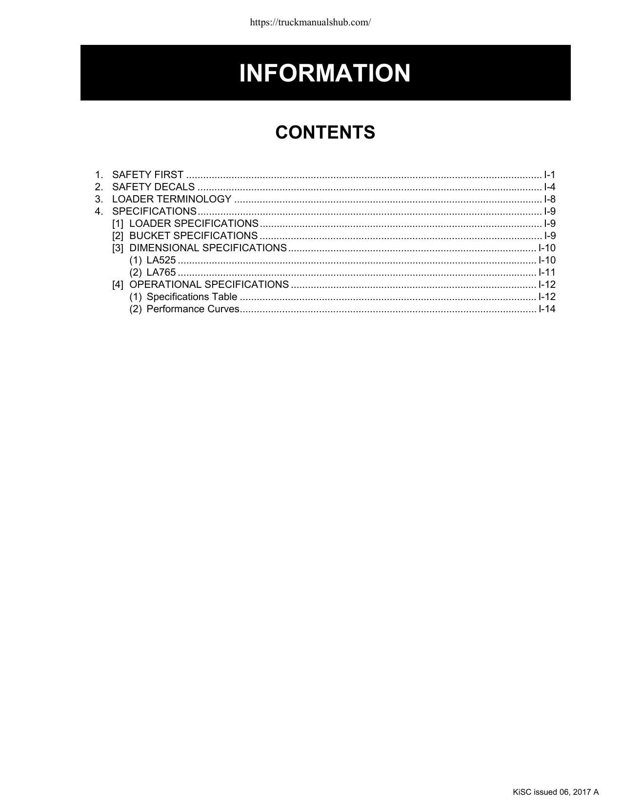 Kubota LA525 LA765 Front Loader Service Manual | 2014-2018 - sample page 7