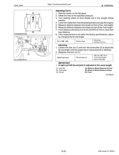 Kubota L3200 Tractor Service Manual | 2006-2010 - sample page 4