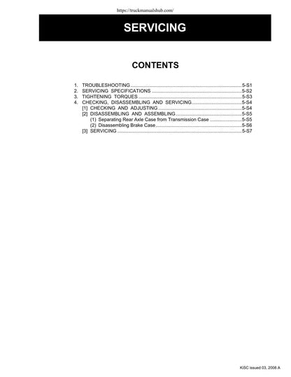 Kubota M6800 M6800S M8200 M9000 Tractor Service Manual | 2001-2005 - sample page 7