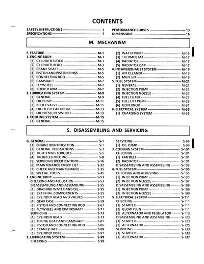 Kubota 03 Series Diesel Engine Motorcycle Service Manual | 1991-1995 - sample page 6