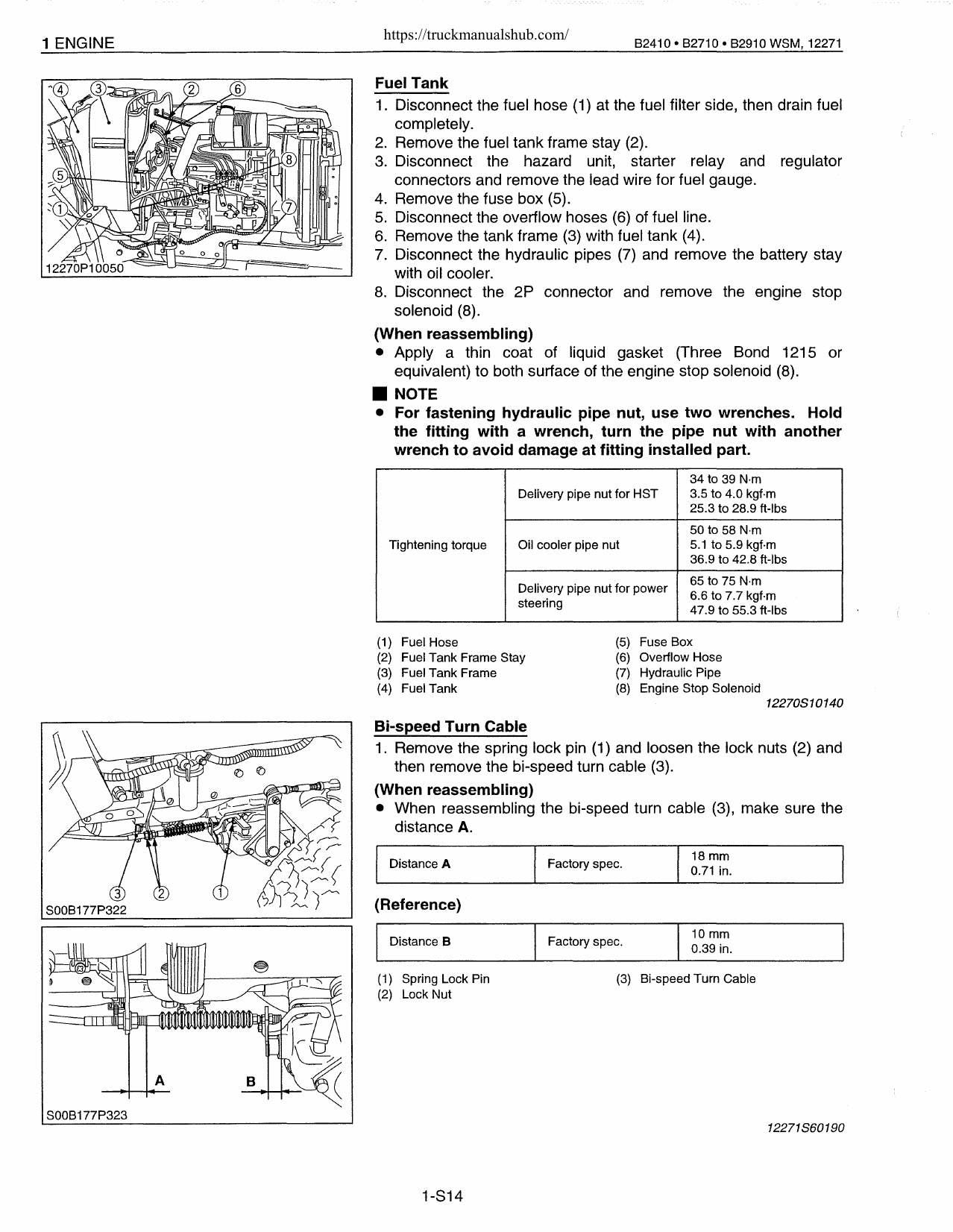 Kubota B2410 B2710 B2910 Tractor Service Manual | 2000-2004 - sample page 9