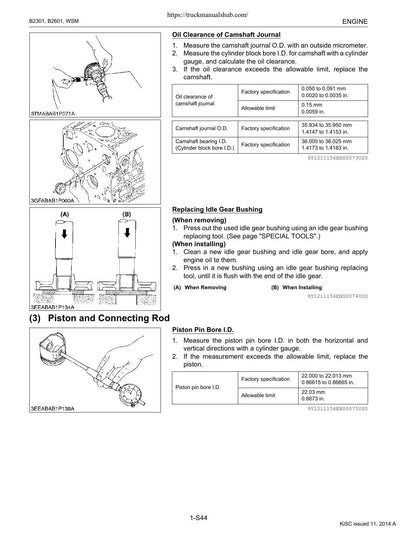 Kubota B2301 B2601 Tractor Service Manual | 2014-2018 - sample page 5
