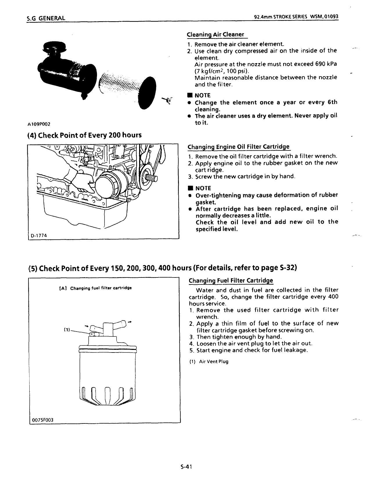 Kubota 03 Series Diesel Engine Motorcycle Service Manual | 1991-1995 - sample page 3