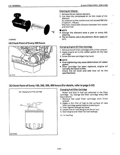 Kubota 03 Series Diesel Engine Motorcycle Service Manual | 1991-1995 - sample page 3