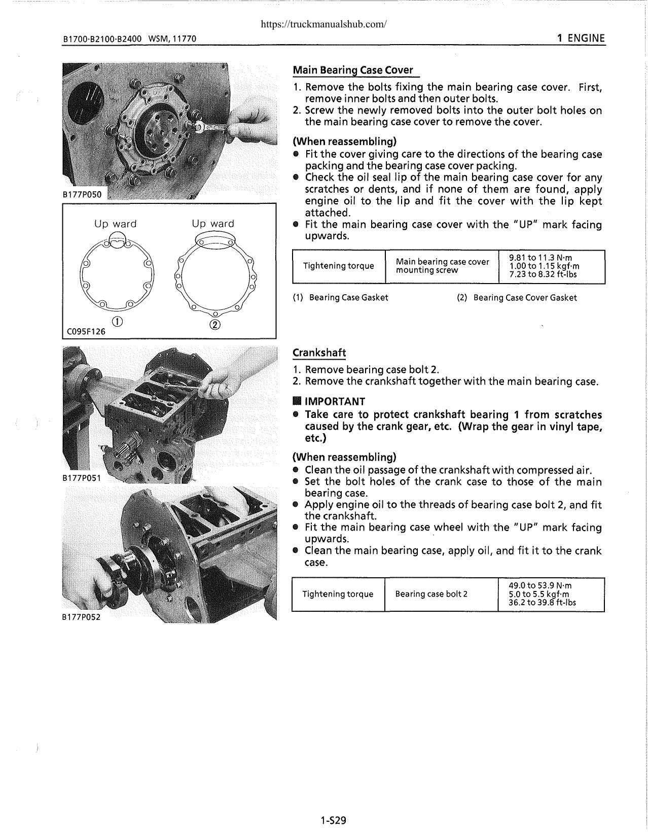 Kubota B1700 B2100 B2400 Tractor Service Manual | 1995-1999 - sample page 6