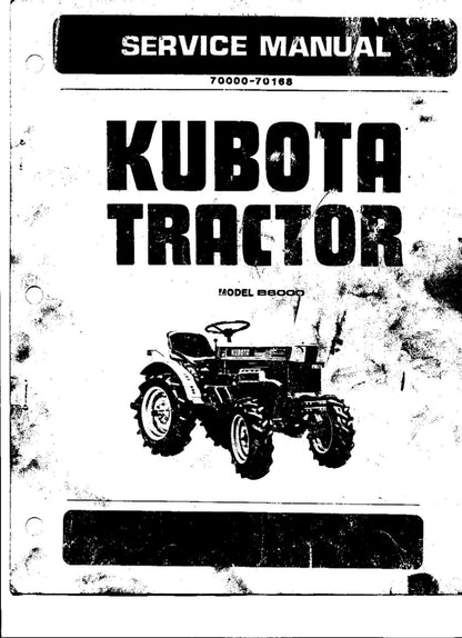 Kubota B6000 Tractor Service Manual | 1972-1976 - sample page 2