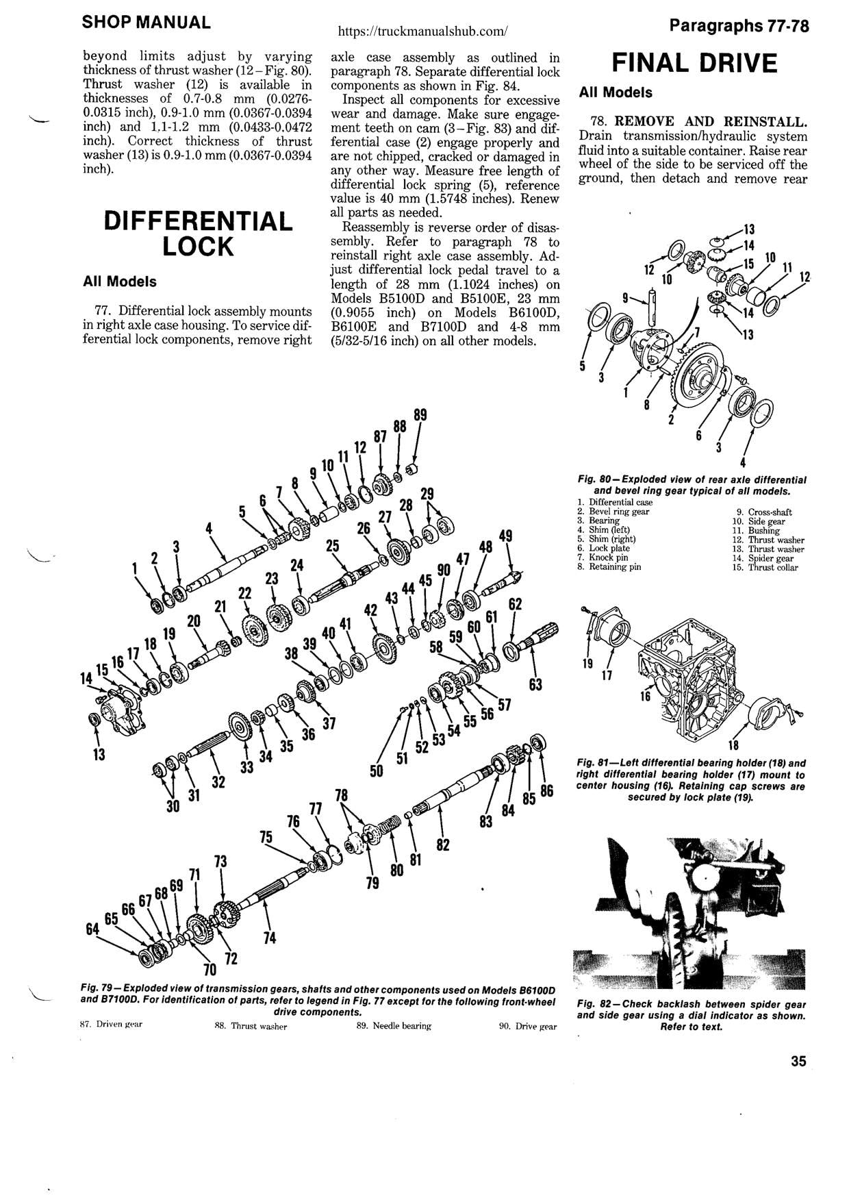 Kubota B5100 B6100 B7100 Tractor Service Manual | 1975-1979 - sample page 6