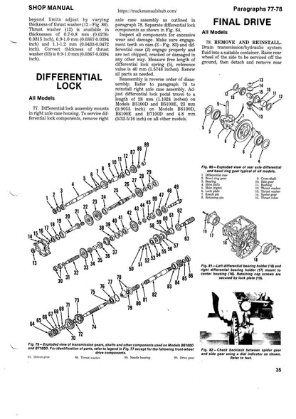 Kubota B5100 B6100 B7100 Tractor Service Manual | 1975-1979 - sample page 6