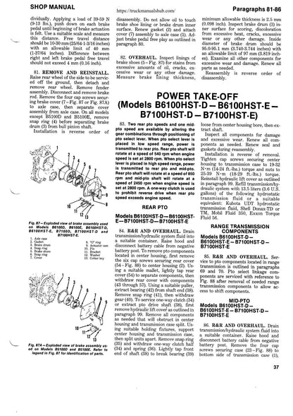 Kubota B5100 B6100 B7100 Tractor Service Manual | 1975-1979 - sample page 8