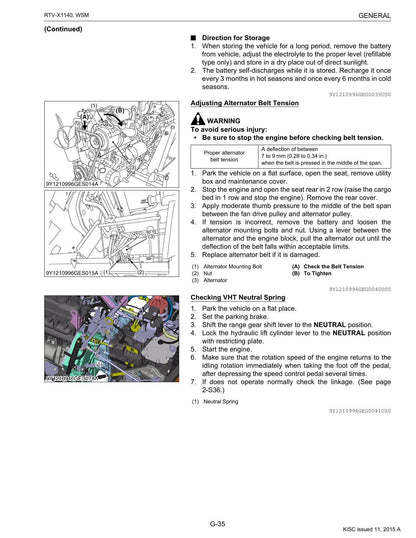 Kubota RTV-X1140 UTV Service Manual | 2015-2019 - sample page 3
