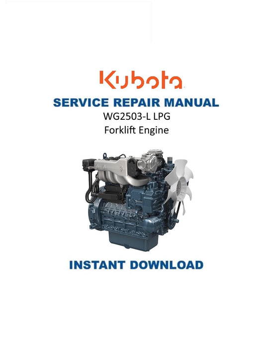 Kubota WG2503-L LPG Engine Service Manual | 2014-2018 - Service Manual PDF Instant Download