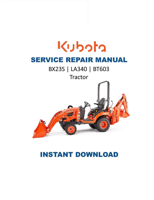 Kubota BX23S LA340 BT603 Service Manual | 2017-2021 - Service Manual PDF Instant Download