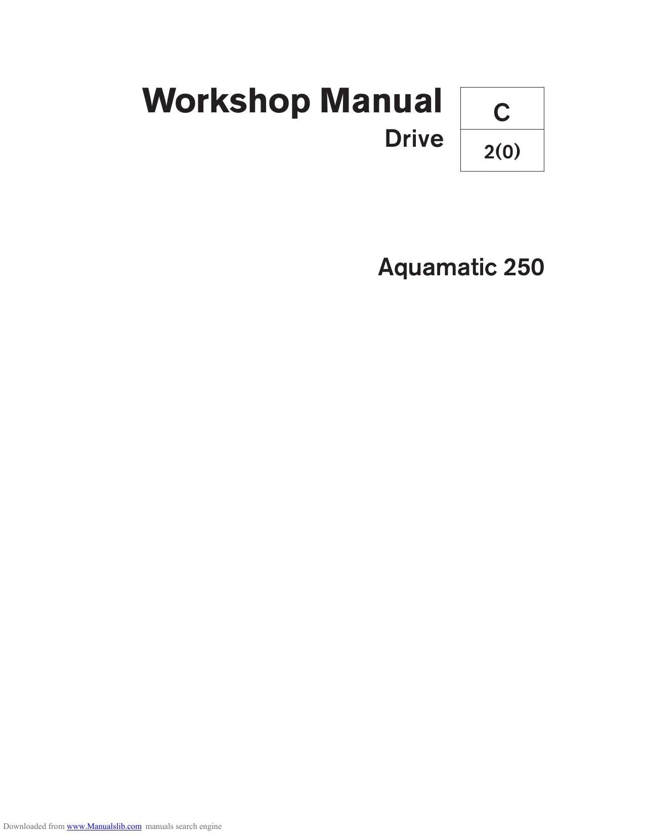Volvo Penta Aquamatic 250 Drive Outboard Service Manual | 1970-1974 - sample page 2