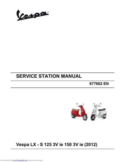 Vespa LX S 125 150 3V ie Scooter Service Manual | 2012-2016 - sample page 2