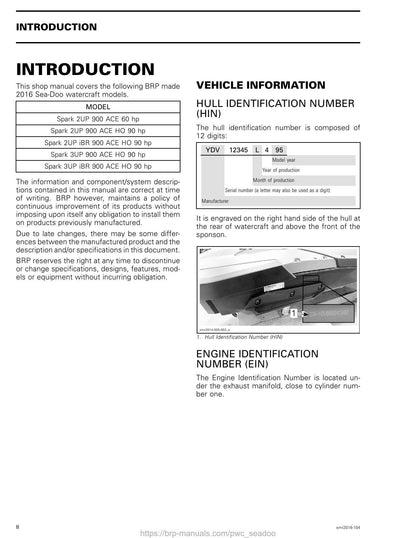 Sea-Doo Spark 900 PWC Service Manual | 2016-2020 - sample page 2