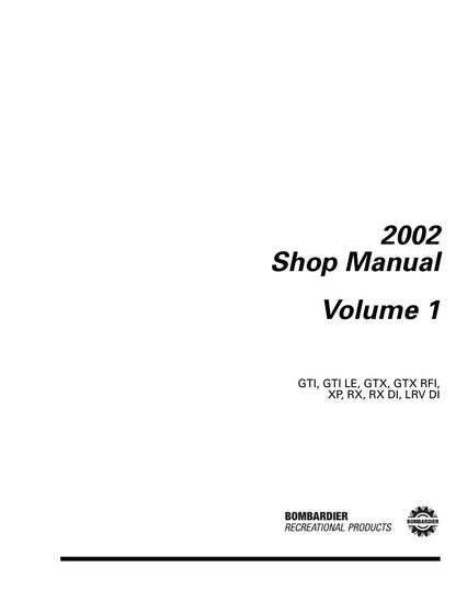 Sea-Doo GTI GTX RX xp lrv di PWC Service Manual | 2002-2006 - sample page 3