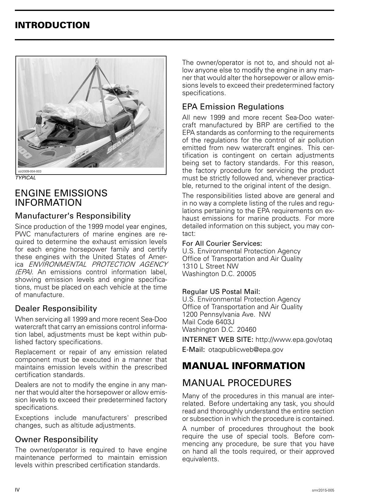 Sea-Doo 4-Tec GTI GTX RXT rxp wake PWC Service Manual | 2015-2019 - sample page 3