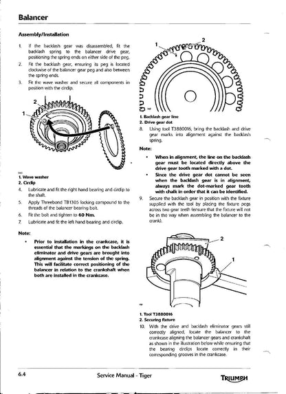 Triumph Tiger 1050 Motorcycle Service Manual | 2006-2010 - sample page 5