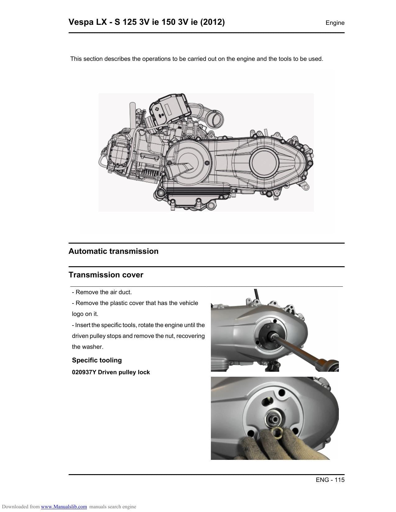 Vespa LX S 125 150 3V ie Scooter Service Manual | 2012-2016 - sample page 7