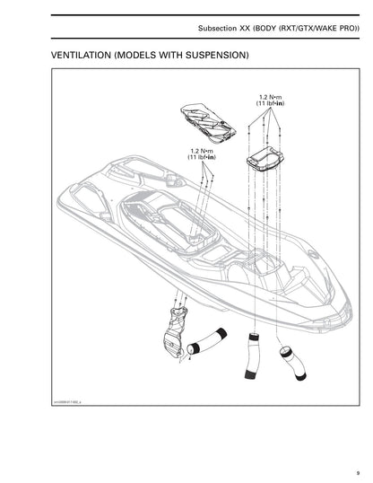 Sea-Doo 4-Tec GTI GTX RXT rxp wake PWC Service Manual | 2015-2019 - sample page 9