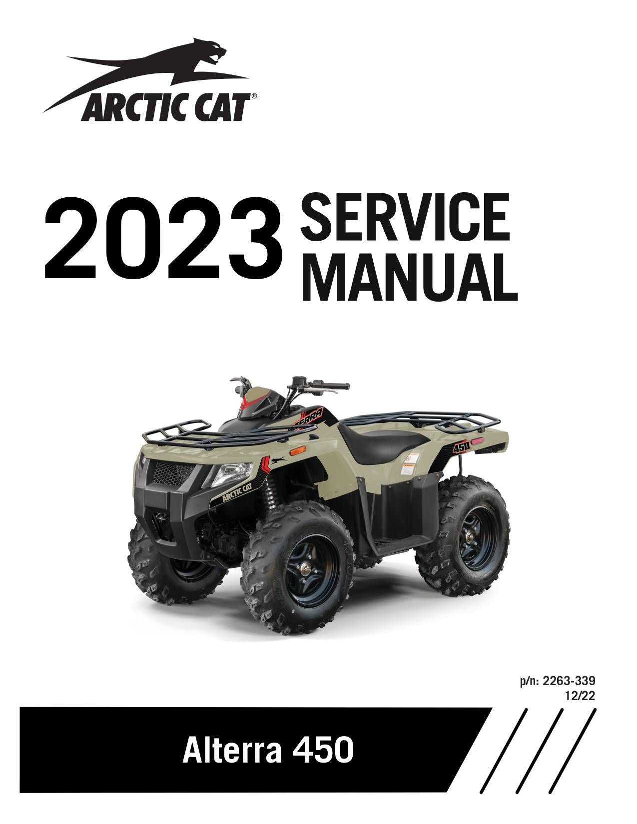 Arctic Cat Alterra 450 ATV Service Manual | 2023-2026 - sample page 2
