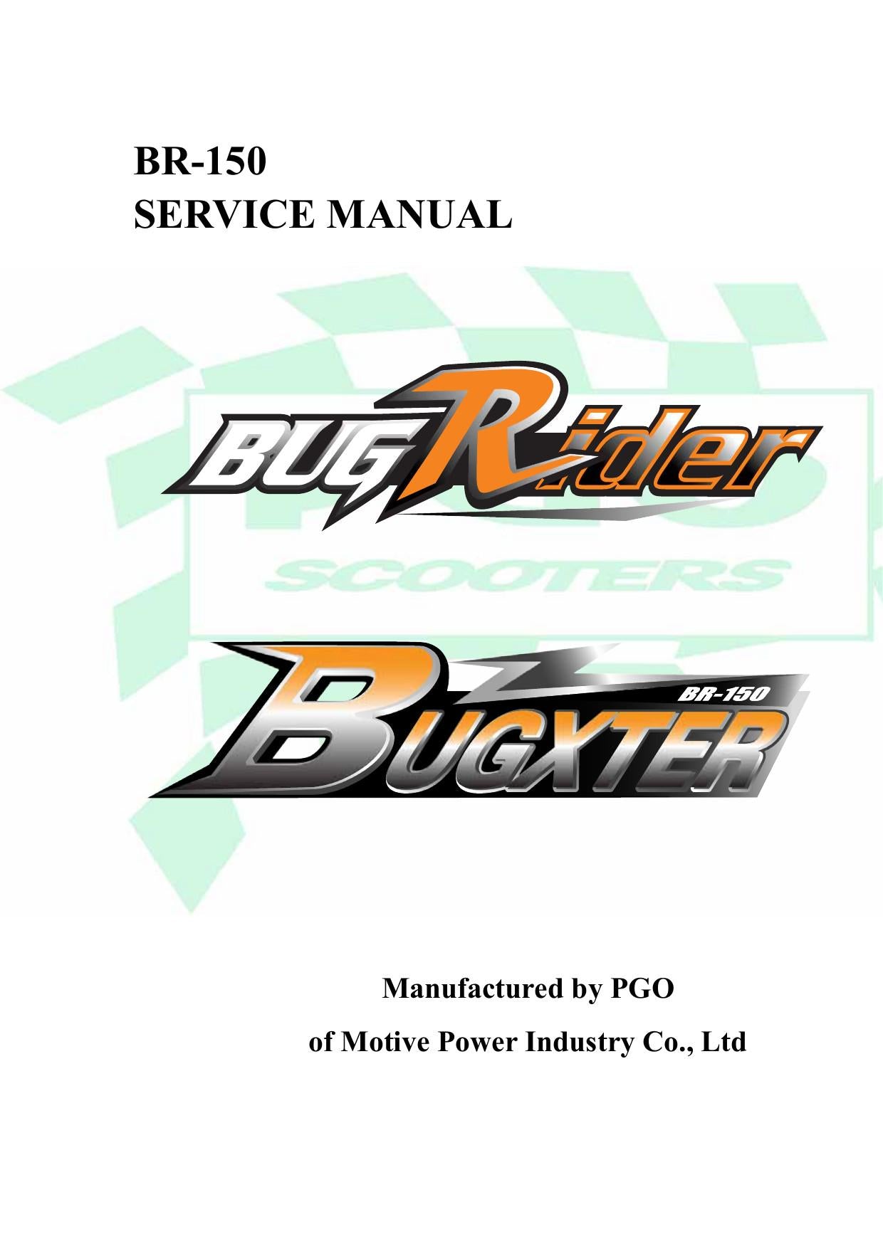 PGO BR-150 Bug Rider Bugxter ATV Service Manual | 2000-2004 - sample page 2