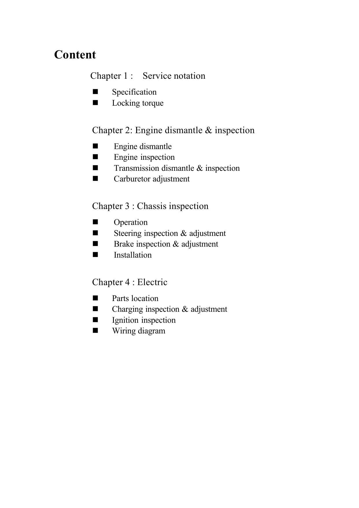 PGO BR-150 Bug Rider Bugxter ATV Service Manual | 2000-2004 - sample page 6
