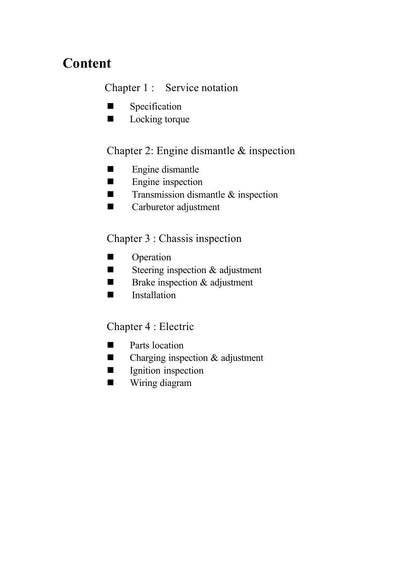 PGO BR-150 Bug Rider Bugxter ATV Service Manual | 2000-2004 - sample page 6