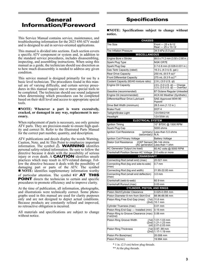 Arctic Cat Alterra 450 ATV Service Manual | 2023-2026 - sample page 4