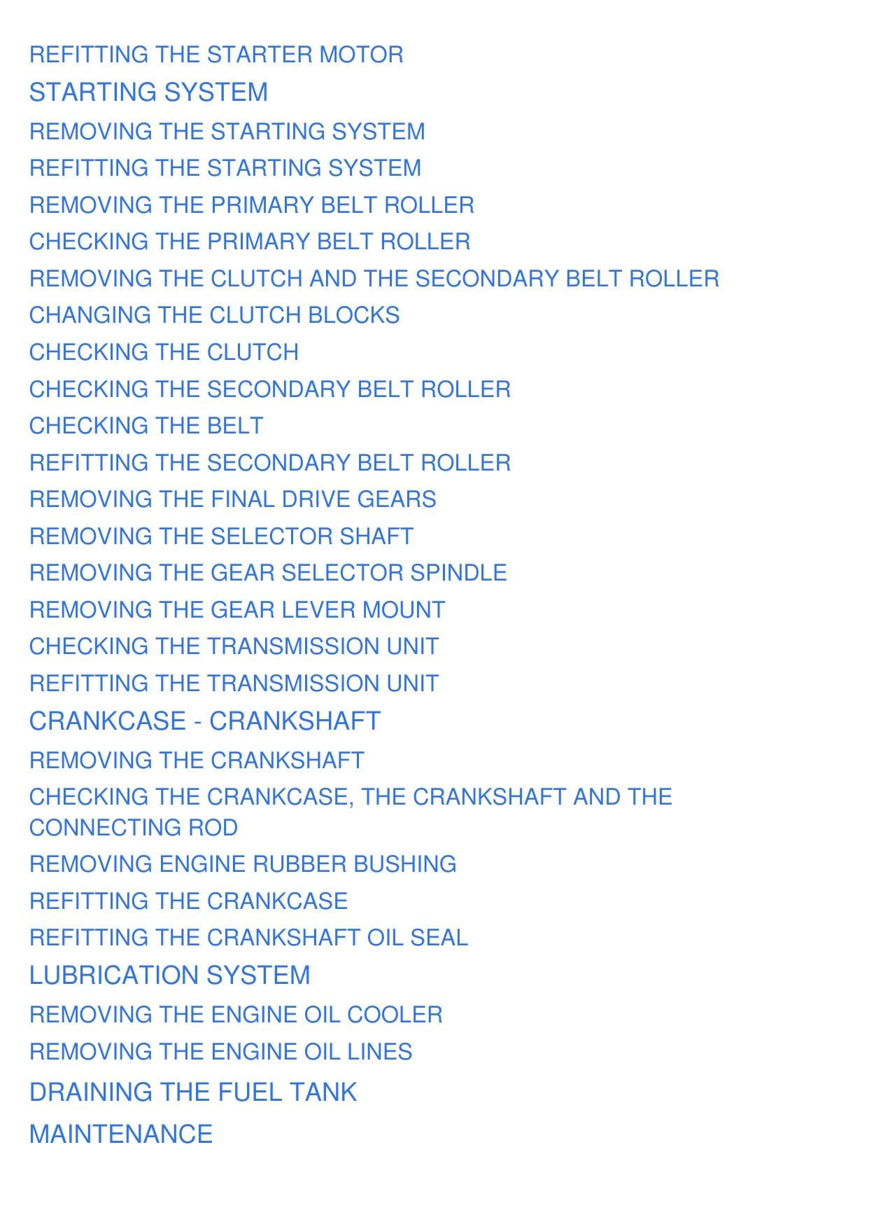 Aprilia Quasar 125 180 Motorcycle Service Manual | 2003-2007 - sample page 10