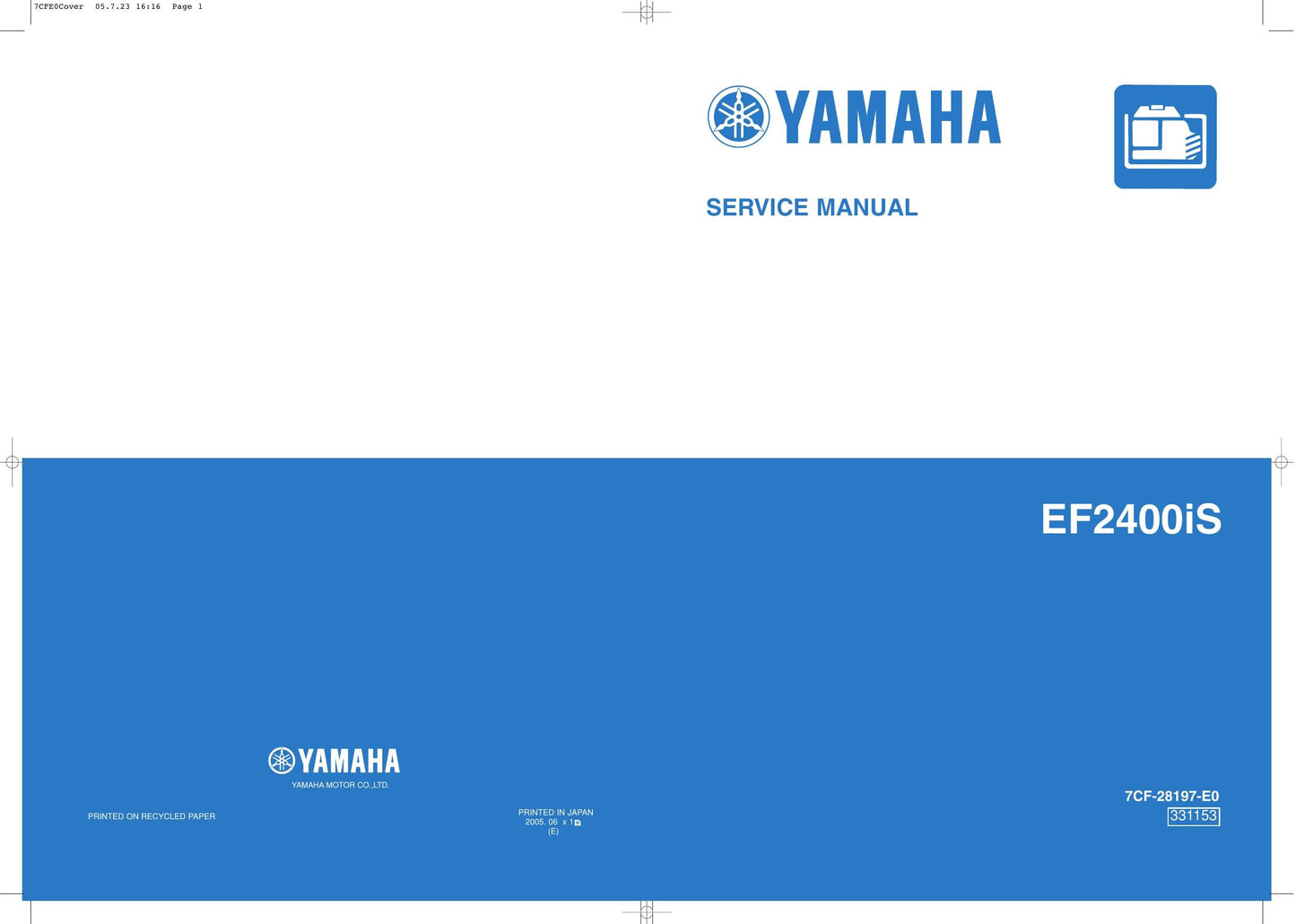 Yamaha EF2400iS Generator Service Manual | 2005-2009 - sample page 2