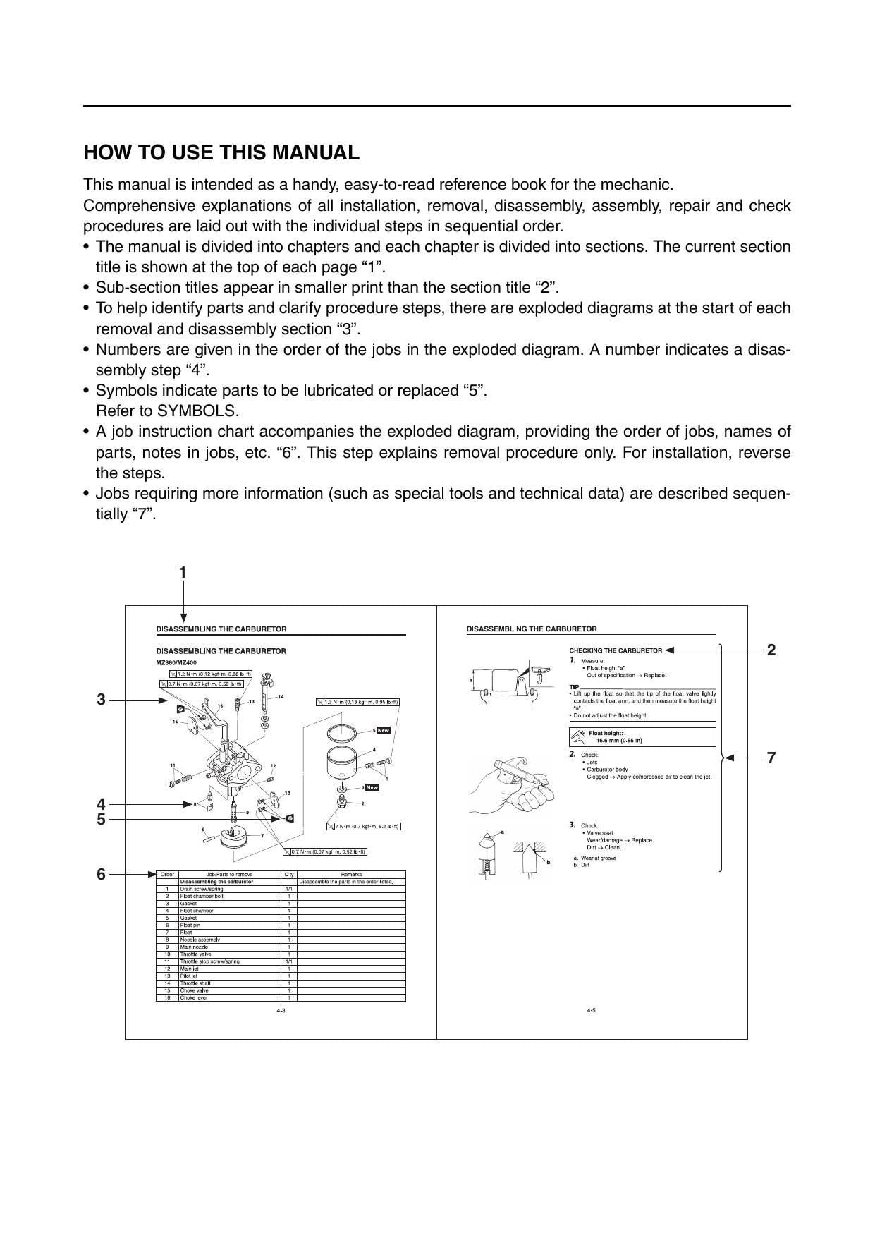 Yamaha MZ360 MX360 MZ400 Engine Motorcycle Service Manual | 2019-2023 - sample page 4