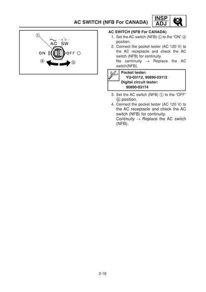 Yamaha EF2400iS Generator Service Manual | 2005-2009 - sample page 8
