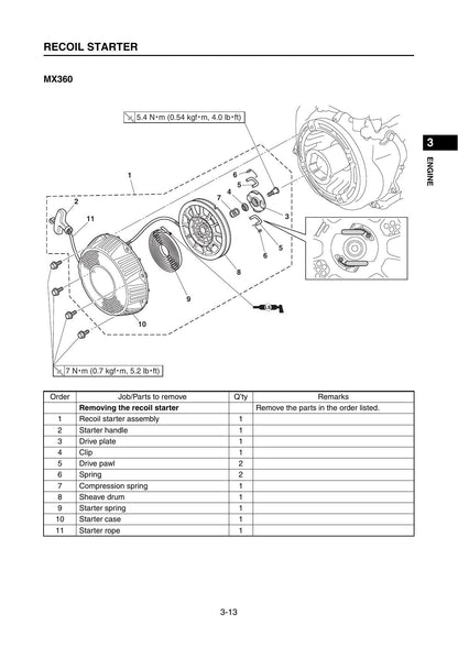 Yamaha MZ360 MX360 MZ400 Engine Motorcycle Service Manual | 2019-2023 - sample page 8