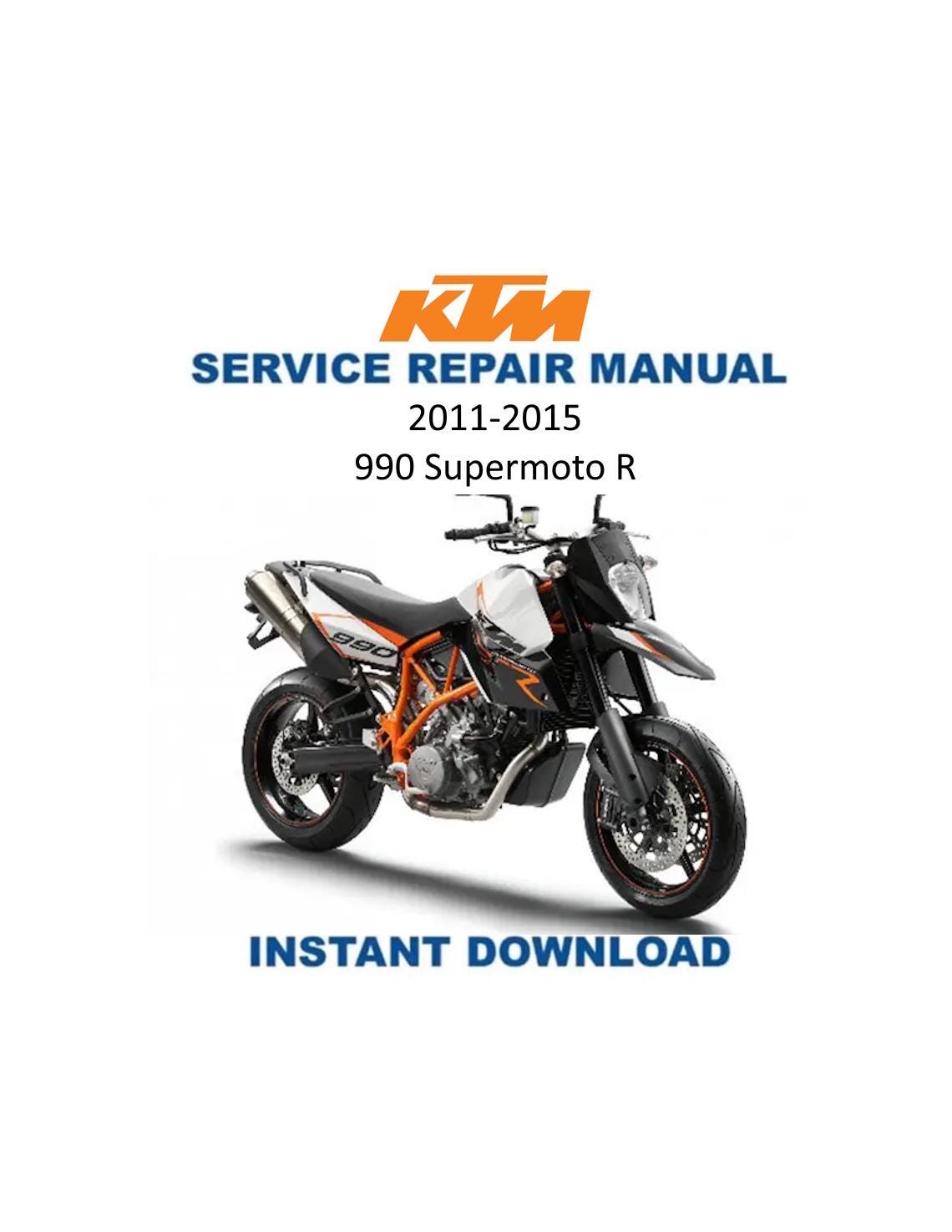 KTM 990 Supermoto R Motorcycle Service Manual | 2011-2015 - Service Manual PDF Instant Download