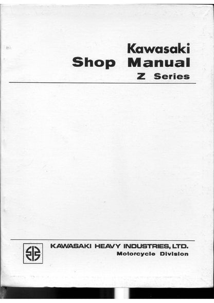 Kawasaki Z1 900 Motorcycle Service Manual | 1972-1976 - sample page 2